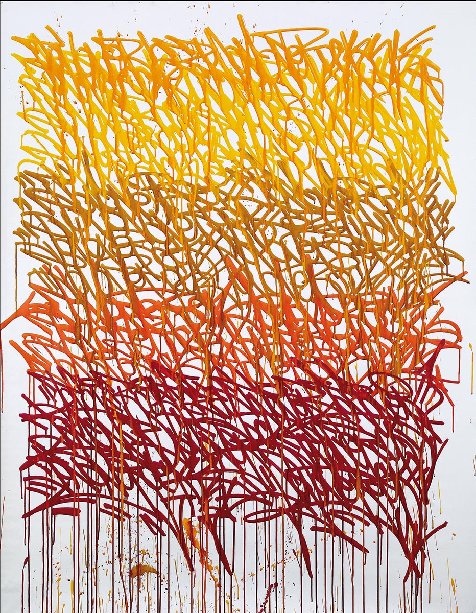 Orange To Red, Acrylic on canvas, 2008