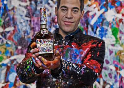 JonOne With His Hennessy Customized Bottle
