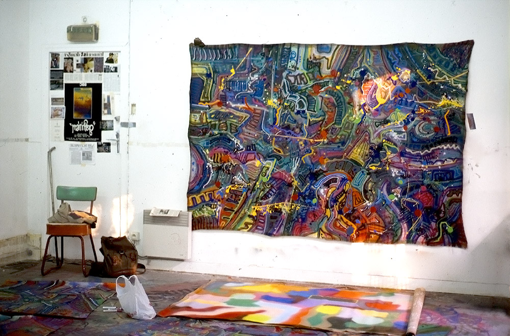 JonOne's atelier in the 90's
